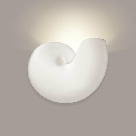 A19 LIGHTING Nautilus Wall Sconce, Bisque 1103-1LEDE26